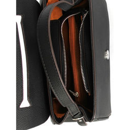 Сумка женская натуральная кожа GU 2066-6687, 1отд+карм/перег, плечевой ремень, черный 259033 - Adelia фото 3