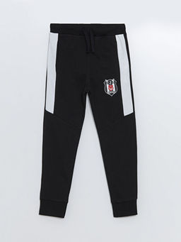 Beli Lastikli Be?ikta? Bask?l? Erkek ?ocuk Jogger E?ofman Alt?