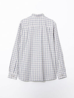 Regular Fit Uzun Kollu Ekose Gabardin Erkek G?mlek