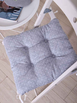 Подушка на стул Люкс - Горох на сером 40х40 - Постель текс-плюс.ru фото 5