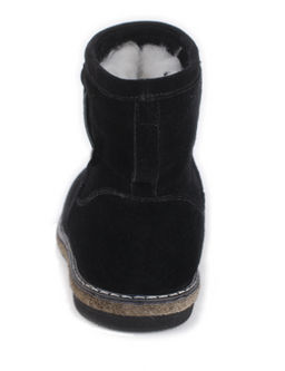 Унты женские на войлочной подошве Замша, овчина, черные - Roshva фото 4