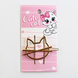 Цена за 2 шт. Заколка для волос Cute cat