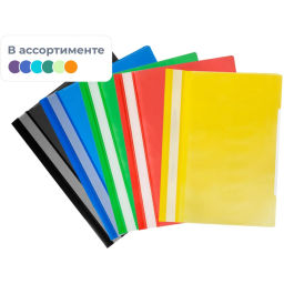 Скоросшиватель пластиковый Attache карман, А4, ассорти, 10шт/уп, 0,12/0,16  фото 2