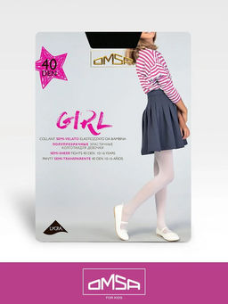 (Omsa) Collant GIRL 40 (чз) bianco