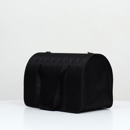 Сумка - переноска для животных Люкс, ПВХ, жаккард, 49 х 30 х 35 см, чёрная - Пижон фото 3