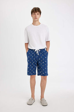 Regular Fit Cepli Desenli Sort Pijama Alt? - Defacto фото 3