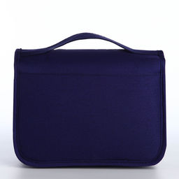 Косметичка-несессер дорожная на молнии, липучках, с ручкой, крючком, синяя - Simaland фото 2