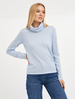 водолазка женская базовая из шерсти с воротником хомут - Glenfield фото 6