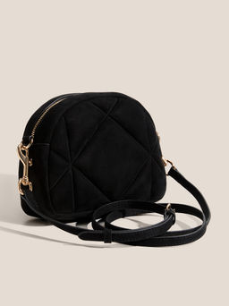 Кросс-боди LOVE MOSCHINO EMBOSSED Q SUEDE Артикул 4626079, черный  фото 3