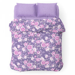 Пододеяльник 1,5 спальный "Виола" 145х215см, бязь 121г/м2, хлопок 100%, упаковка "классическая" ПВХ 28х41см, "Домашняя мода" (Россия)