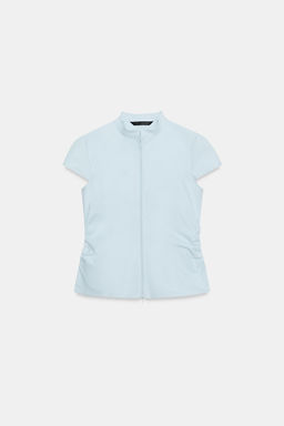 TOP FRUNCES CREMALLERA / Azul claro - Zara фото 4