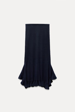 WOOL SKIRT WITH RUFFLED HEM - Zara фото 5