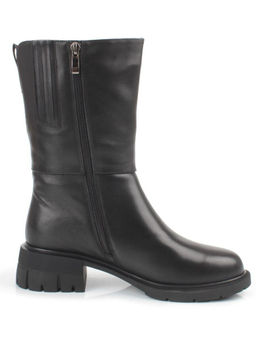 Z4209M BLACK Полусапоги зимние женские (натуральная кожа, натуральный мех)