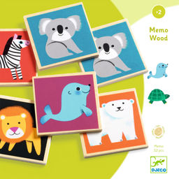 Настольная игра серии EDUCATIONAL WOODEN GAMES Мемо Животные