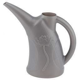 Лейка для комнатных растений пластмассовая 2л "Лотос", 27,5х11,5х29см, пищевой полиэтилен, серый (Россия)