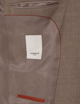 Camel Slim Fit Y_n Kar___ml_ Mikro Desenli Klasik Ceket - Cacharel фото 6