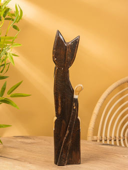Сувенир «Кошка», 60×14×6 см, дерево, коричневый, МИКС