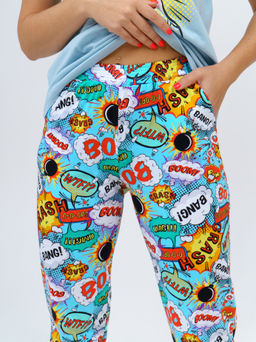 800 Пижама "Взрыв/Голубой"