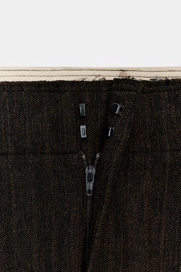 ZW COLLECTION HERRINGBONE DARTED TROUSERS - Zara фото 9