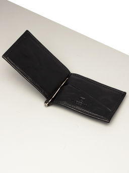 LACCOMA зажим для денег V168-R25A-черный натуральная кожа  фото 3