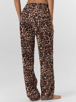Брюки домашние женские с леопардовым принтом