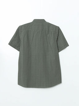 Regular Fit K?sa Kollu Ekose Erkek G?mlek