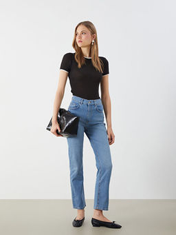 Mom Fit Kad?n Jean Pantolon