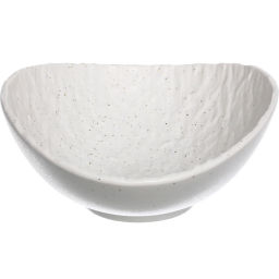 Салатница керамическая "Perfetto" 19,3*15,7*7см фактурный узор, белая