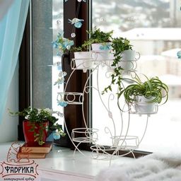 Подставка для цветов на подоконник 14-908 на 8 цветов - Фабрика интерьерной ковки фото 4
