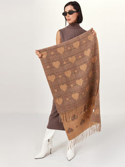 в составе ШЕРСТЬ и кашемир Большой, мягкий, теплый двусторонний палантин. - Tantino фото 14