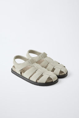 LEATHER CAGE SANDALS - Zara фото 2