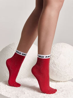 Цена за 2 пары. CONTE Носки женские новогодние красный