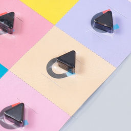 Цена за 14 шт. Магнит технический чёрный «Треугольник мини», набор 2 шт., 0.5×2×2.2 см