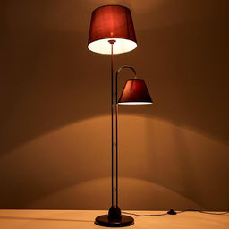 Торшер 1063/2, 2×40 Вт Е27, коричневый-шоколад