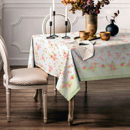 Чайная роза Скатерть 150х145см, плотность 186г/м2, премиум хлопок 100%, Домашняя мода (Россия)