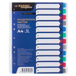 Expert Complete Premier Разделитель листов пластиковый A4 12 шт. EC270030203 волокно ассорти