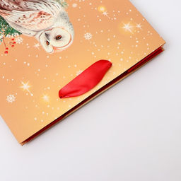 Пакет подарочный новогодний ламинированный «Совушка», 18×22.3×10 см