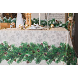Скатерть Этель Еловые ветви 110х148 см, 100% хлопок, саржа 190 гр/м2  фото 7