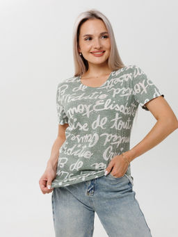 Футболка женская Ф-48 (деворе) Хаки