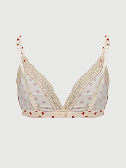 Balensiz Dolgusuz Bask?l? Saten Fantezi Bralet