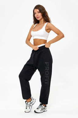 Штаны Майами черные, с черным принтом