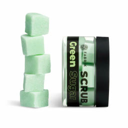FABRIK Cosm. Скраб-"кубики" Сахарный д/тела Sugar Green Scrub 200гр банка срок 03.2026