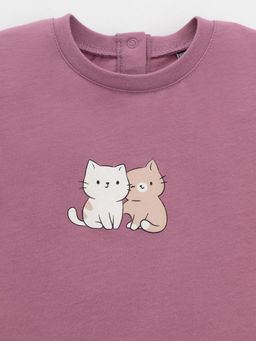 КР 302823/темная орхидея к589 фуфайка (футболка) д/дев яс