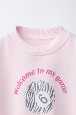 SUDADERA ESTAMPADA BOLA DE BILLAR CEBRA / Rosa - Zara фото 4
