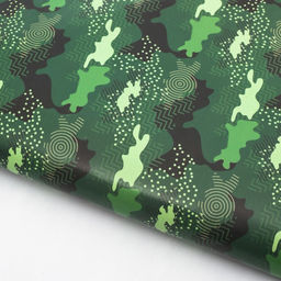 Цена за 10 шт. Бумага упаковочная глянец Камуфляж, 70?100 см