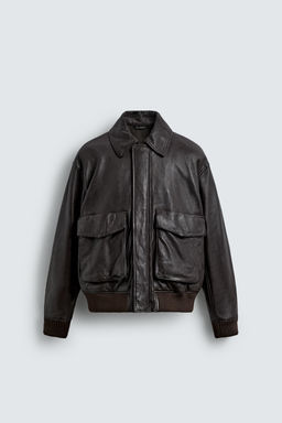 LEATHER JACKET WITH POCKETS