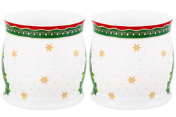 Набор 2 кружек 300 мл 11,5*8,5*8,5 см Новогодняя елка зеленый узор, NEW BONE CHINA - Elan gallery фото 9