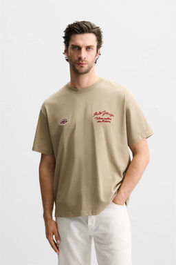 T-SHIRT WITH CONTRAST EMBROIDERY - Zara фото 2