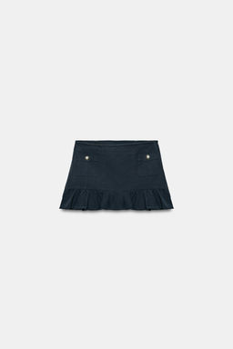 FALDA MINI BOLSILLOS VOLANTE / Azul - Zara фото 5