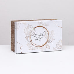 Подарочная коробка С любовью,прямоугольная ,27 х 17 х 11 см